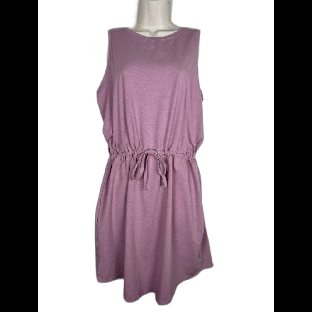 Eddie Bauer sleeveless pullover drawstring waist tank dress activewear Sz M